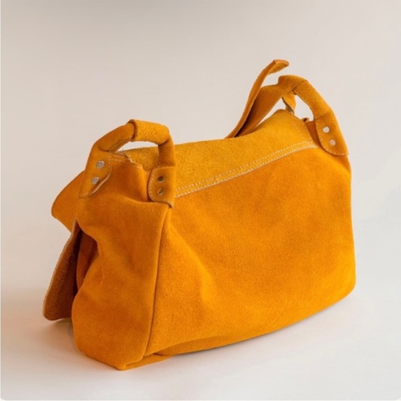 A Detacher Annabel marigold suede bag NEW - Picture 7 of 12